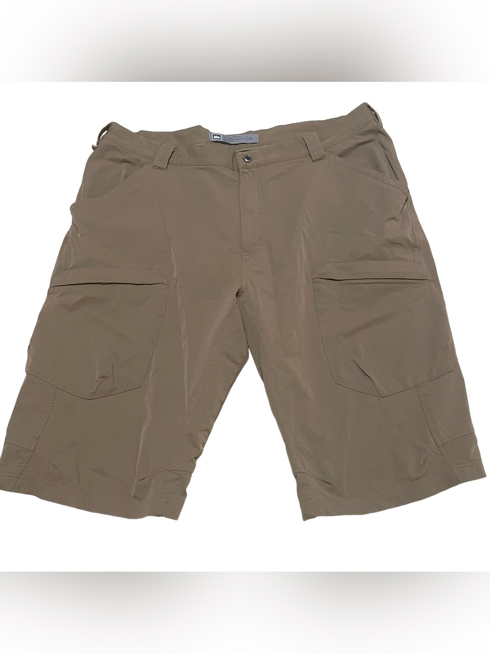 REI Men's Brown Cargo Shorts - Lightweight Outdoor Utility